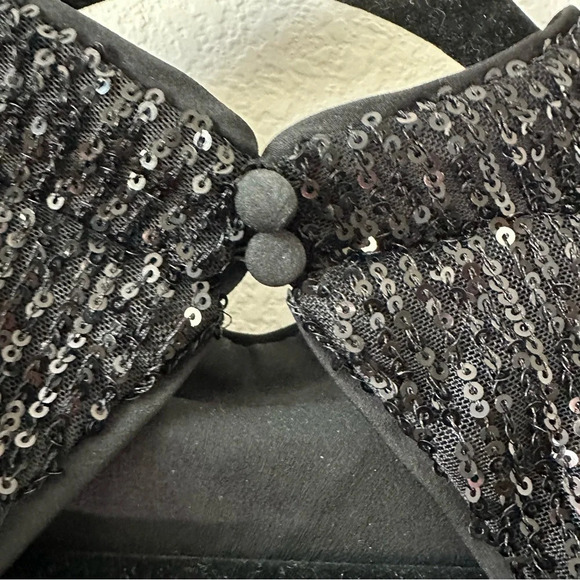 CAMILA COELHO Cassie Mini Glitter Black Dress SZ M - Picture 7 of 11